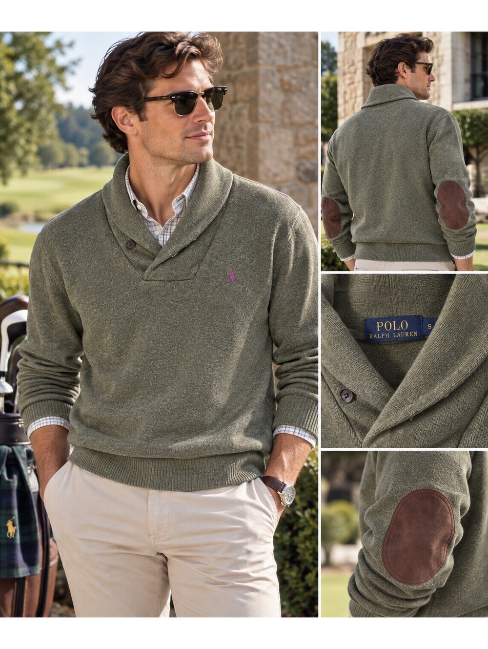 Polo Ralph Lauren Olive High Neck Sweater Size Small Unisex